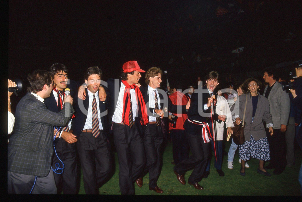 35mm vintage slide* 1988 AC MILAN Paolo MALDINI Filippo GALLI Carlo ANCELOTTI 