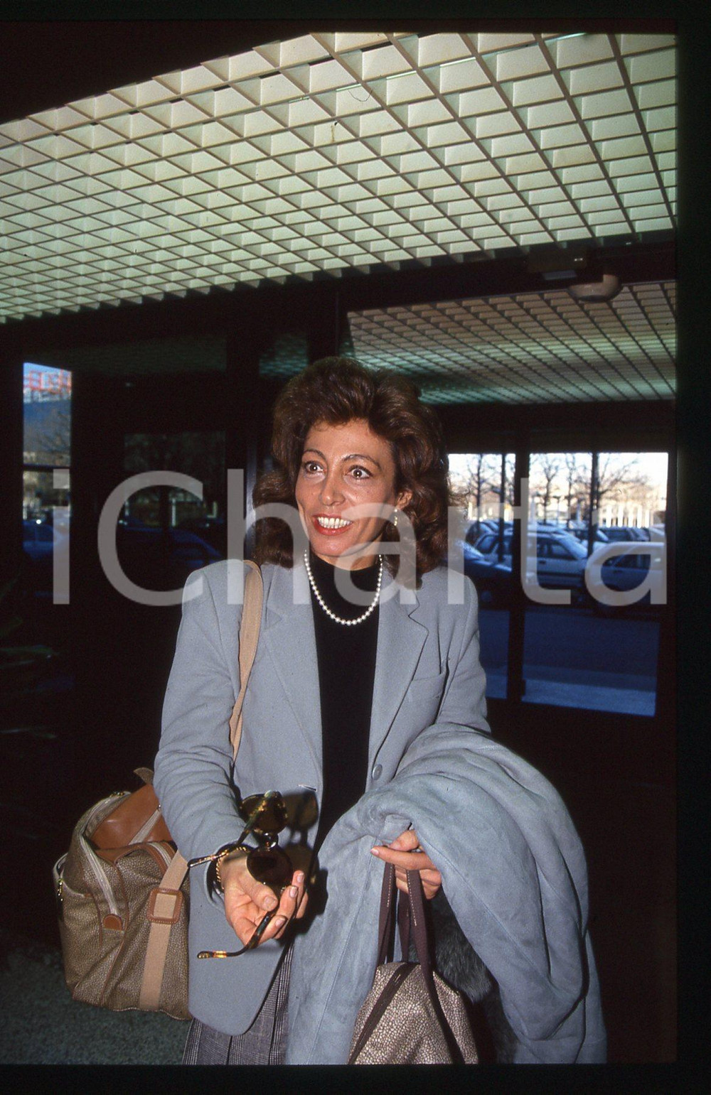 35mm vintage slide*1990ca COSTUME Daniela VERGARA Ritratto della giornalista