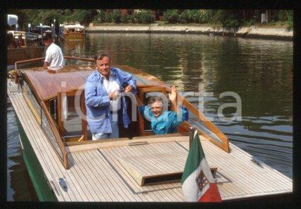 35mm vintage slide*1987 VENEZIA Joseph L.MANKIEWICZ moglie Mostra del Cinema(41)