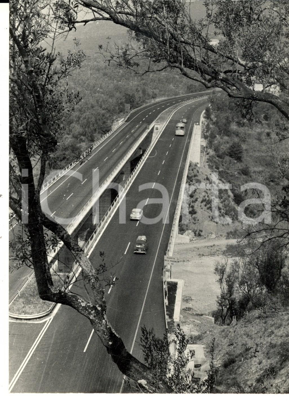 Fotografia d epoca originale 1969 Autostrada GENOVA  SESTRI LEVANTE Il nuovo tratto di LAVAGNA Foto 13x18 cm 1