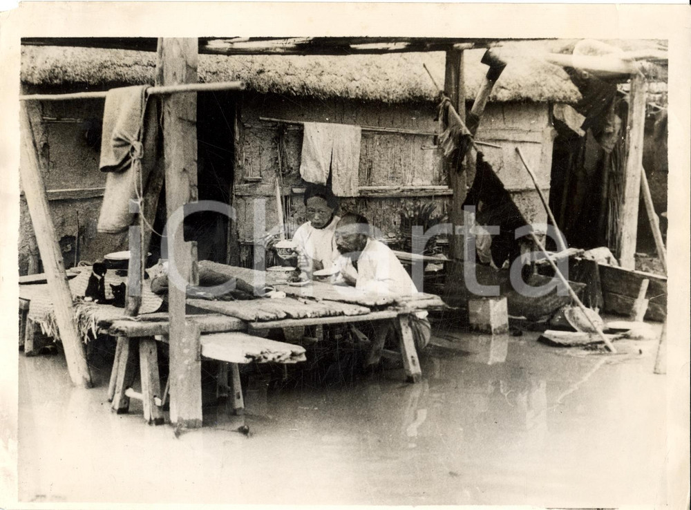 Fotografia d'epoca originale 1938 CHUNGMOW (CINA) Alluvione Fiume Giallo HUANG HE 1