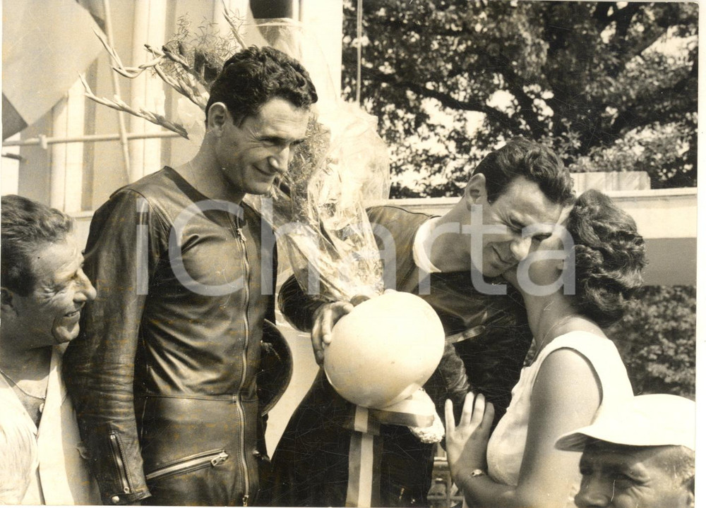 1960 MONZA GP delle Nazioni - Festa per Bruno SPAGGIARI e Carlo UBBIALI *Foto