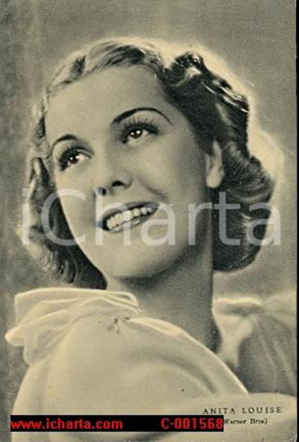 Cartolina originale da collezione 1938 ANITA LOUISE Cartolina RIZZOLI FG NV 1