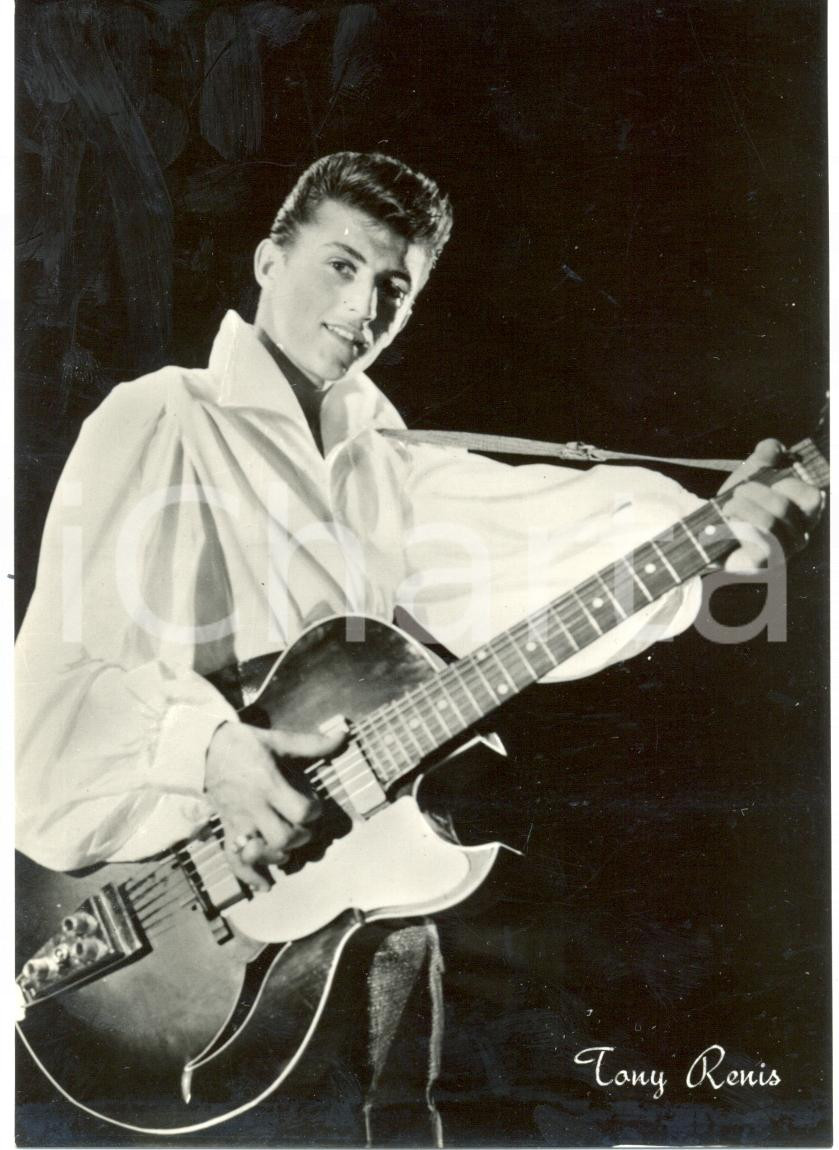 Cartolina originale da collezione 1960 ca MUSICA Tony RENIS suona la chitarra Cartolina postale 1 1