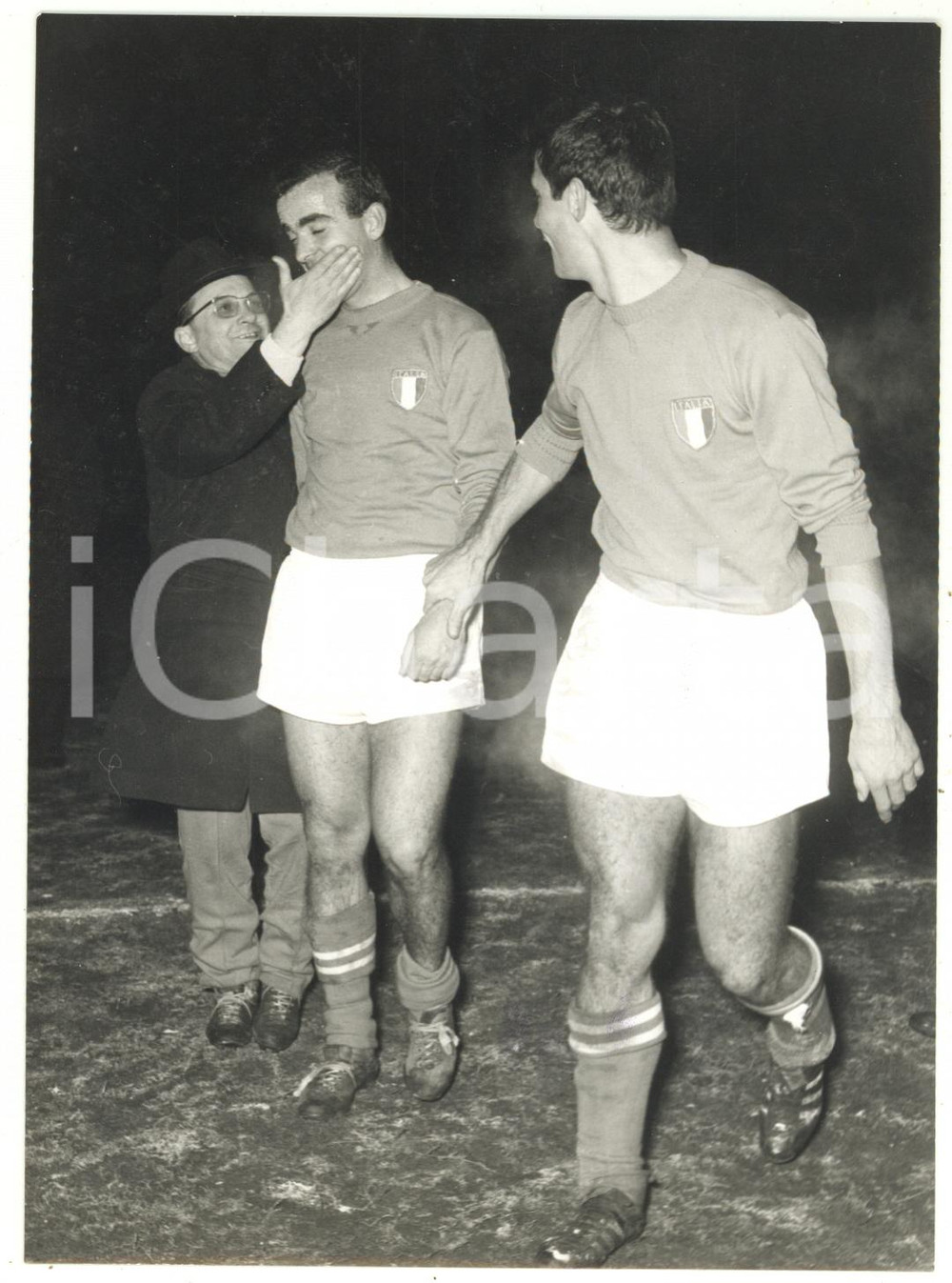 1963 TORINO NAZIONALE CALCIO ITALIA-AUSTRIA Edmondo FABBRI con Mario CORSO 