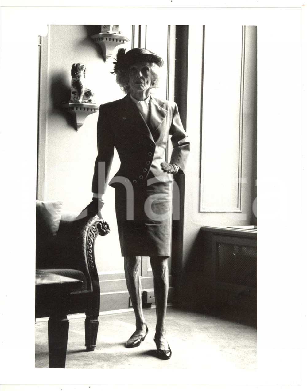 1988 CERNOBBIO Villa d'Este - Ritratto di Bette DAVIS *Foto VINTAGE 20x25 cm