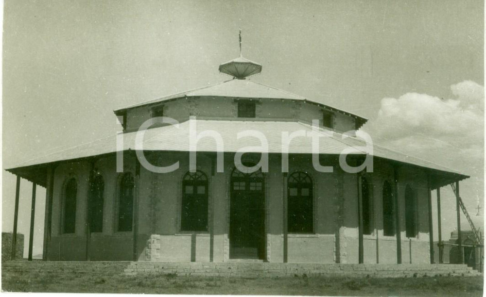 Fotografia d epoca originale 1936 MACALLE  ETIOPIA Nuova Chiesa copta Fotografia Battaglione MONTAGNA 1
