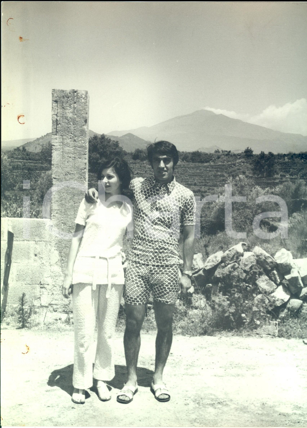 1970 ca COSTUME Pietro ANASTASI in Sicilia con Anna BIANCHI *Foto 22x30 cm