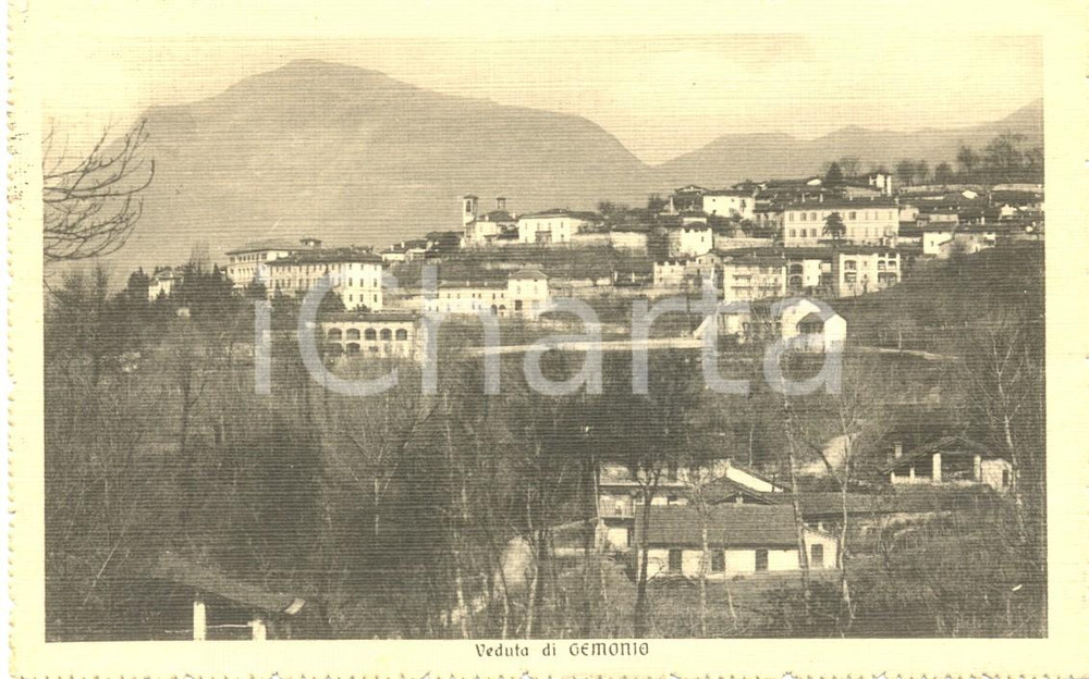 Cartolina originale da collezione 1915 GEMONIO (VA) Veduta panoramica dell'abitato *Cartolina FP VG 1