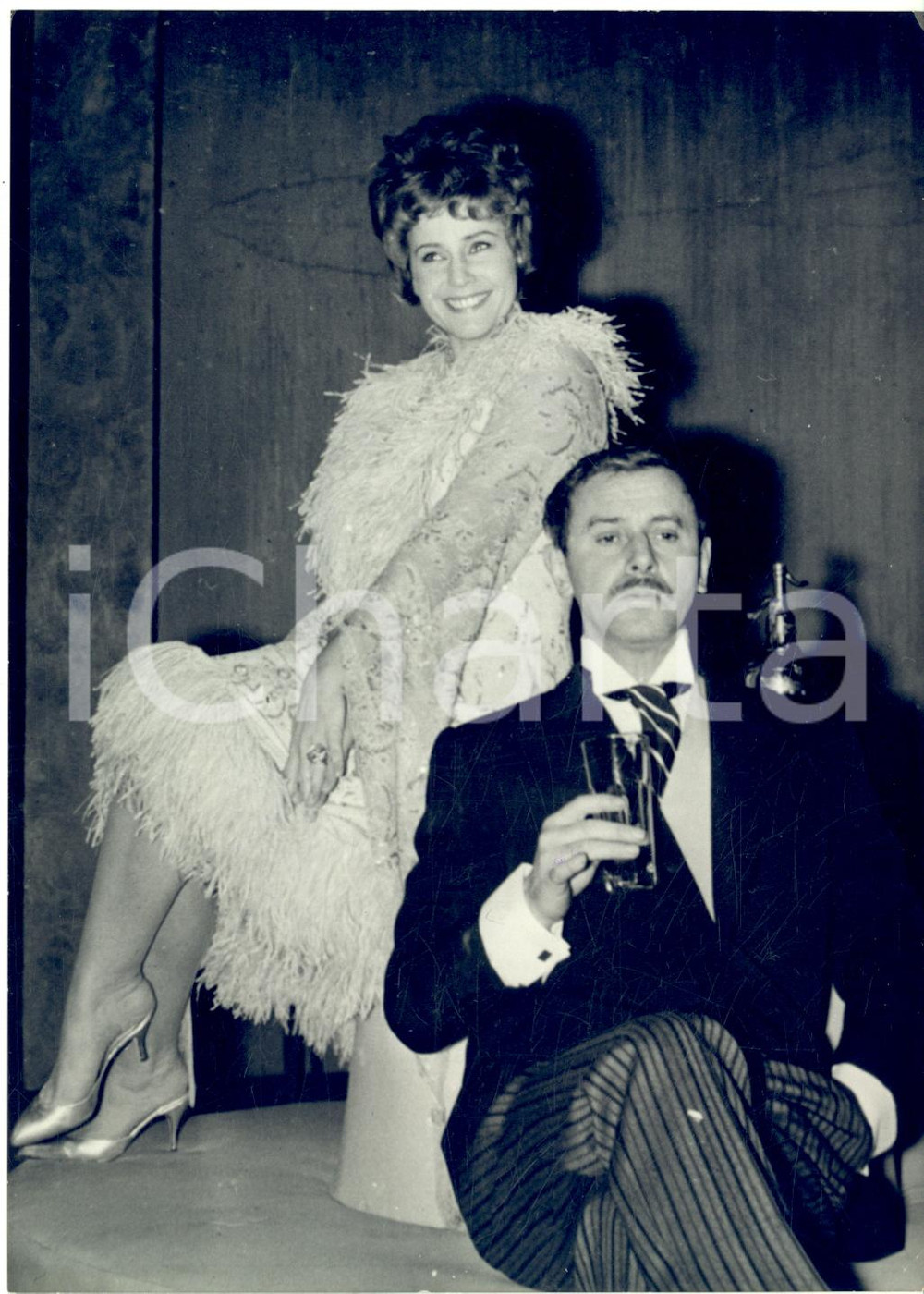 1964 PARIS TEATRO Maria SCHELL e Michel VITOLD in "Caroline" - Foto 13x18