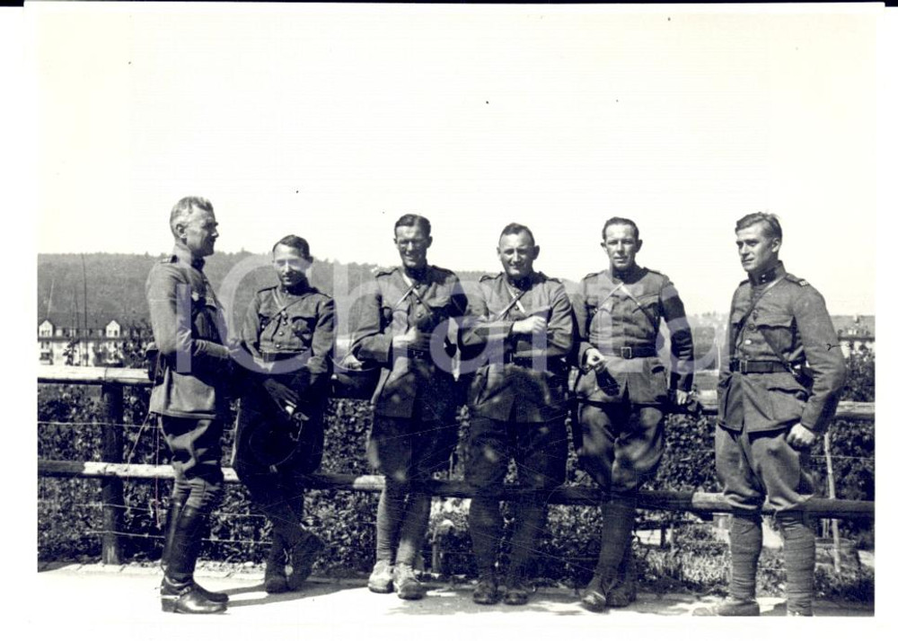 Fotografia d epoca originale 1936 OPFIKONZURICH SCHWEIZER ARMEE 127Â° Battaglione a riposo Foto 1