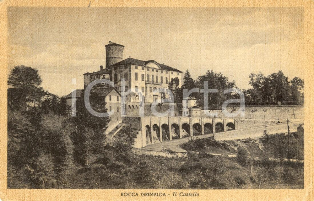 Cartolina originale da collezione 1940 ca ROCCA GRIMALDA AL Veduta del Castello e dei dintorniCartolina FP NV 1