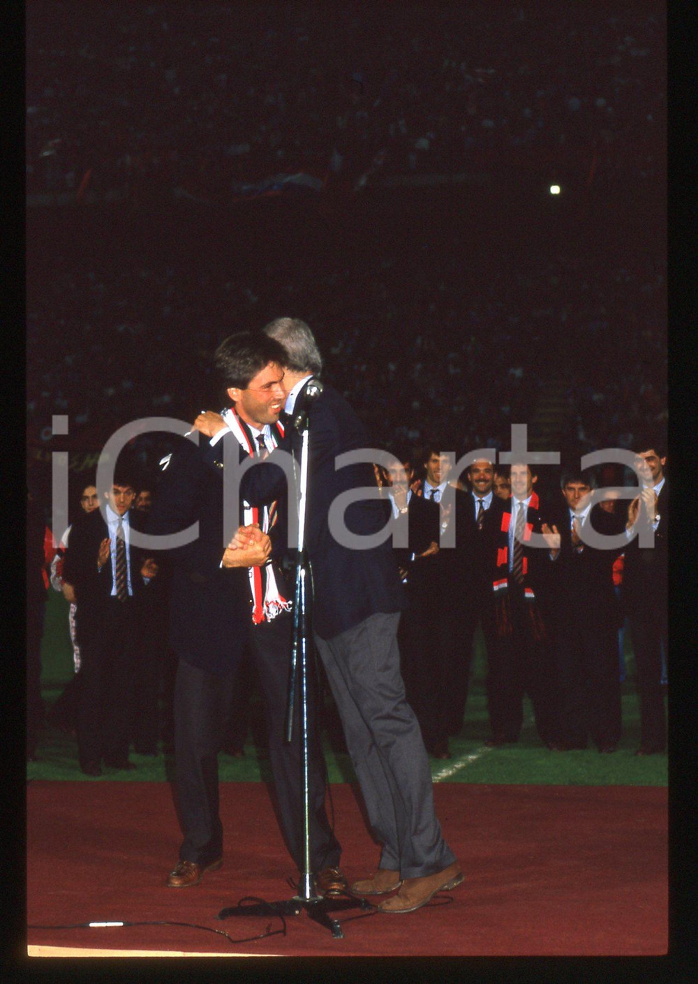 35mm vintage slide* 1988 MILANO CALCIO Carlo ANCELOTTI e Cesare CADEO A.C. MILAN
