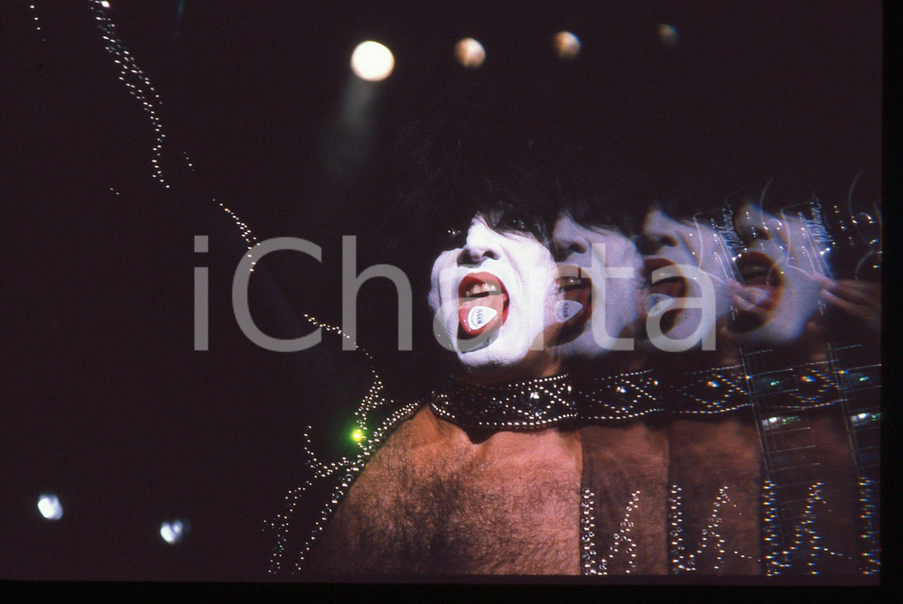 35mm vintage slide* 1999 FORUM DI ASSAGO Paul STANLEY dei KISS in concerto (2)