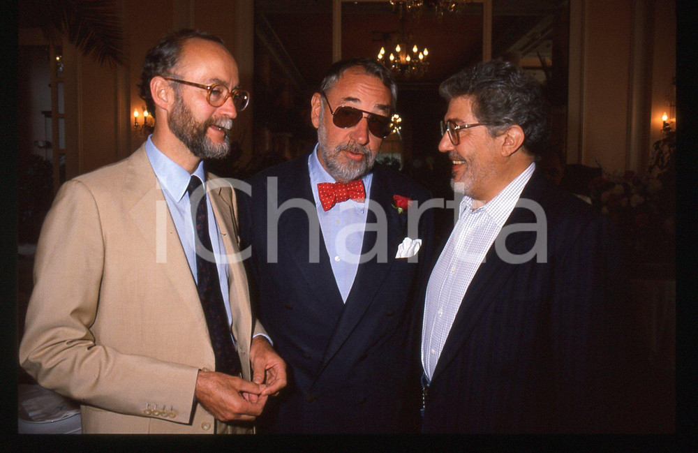 35mm vintage slide* 1987 CANNES Philippe NOIRET Ettore SCOLA al Festival (1)