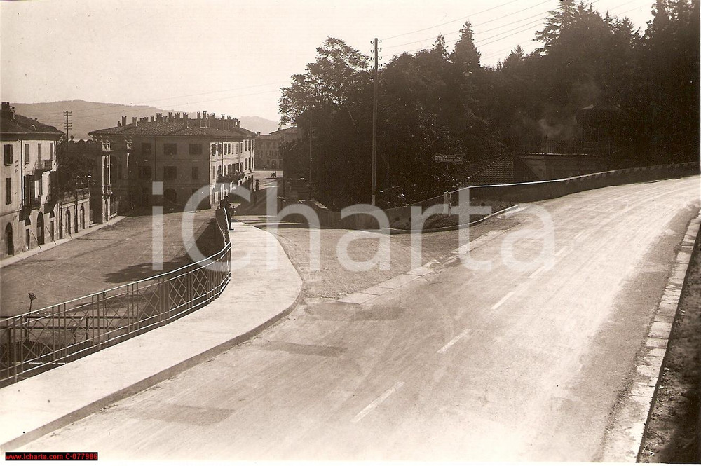 Fotografia d epoca originale 1935 ARONA NO allargamento Via Poli Foto viabilitÃ  1