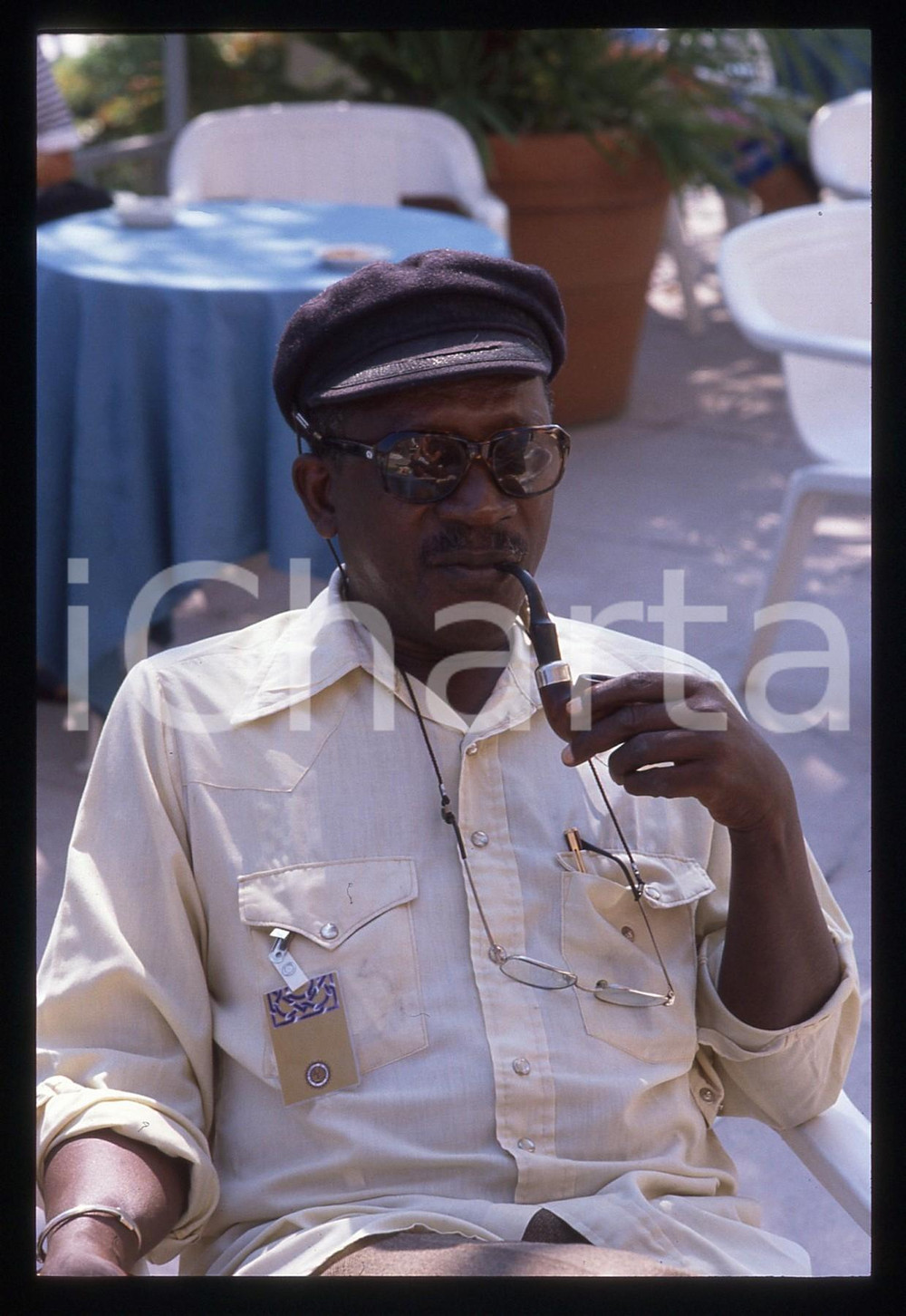 35mm vintage slide* 1990 ca VENEZIA Ousmane SEMBÈNE - Ritratto del regista (2)