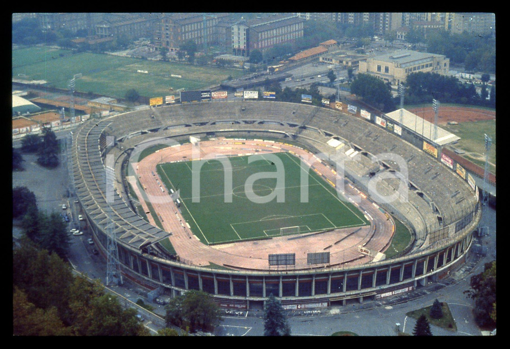 35mm vintage slide* 1990 ca TORINO Stadio Comunale VITTORIO POZZO Veduta aerea