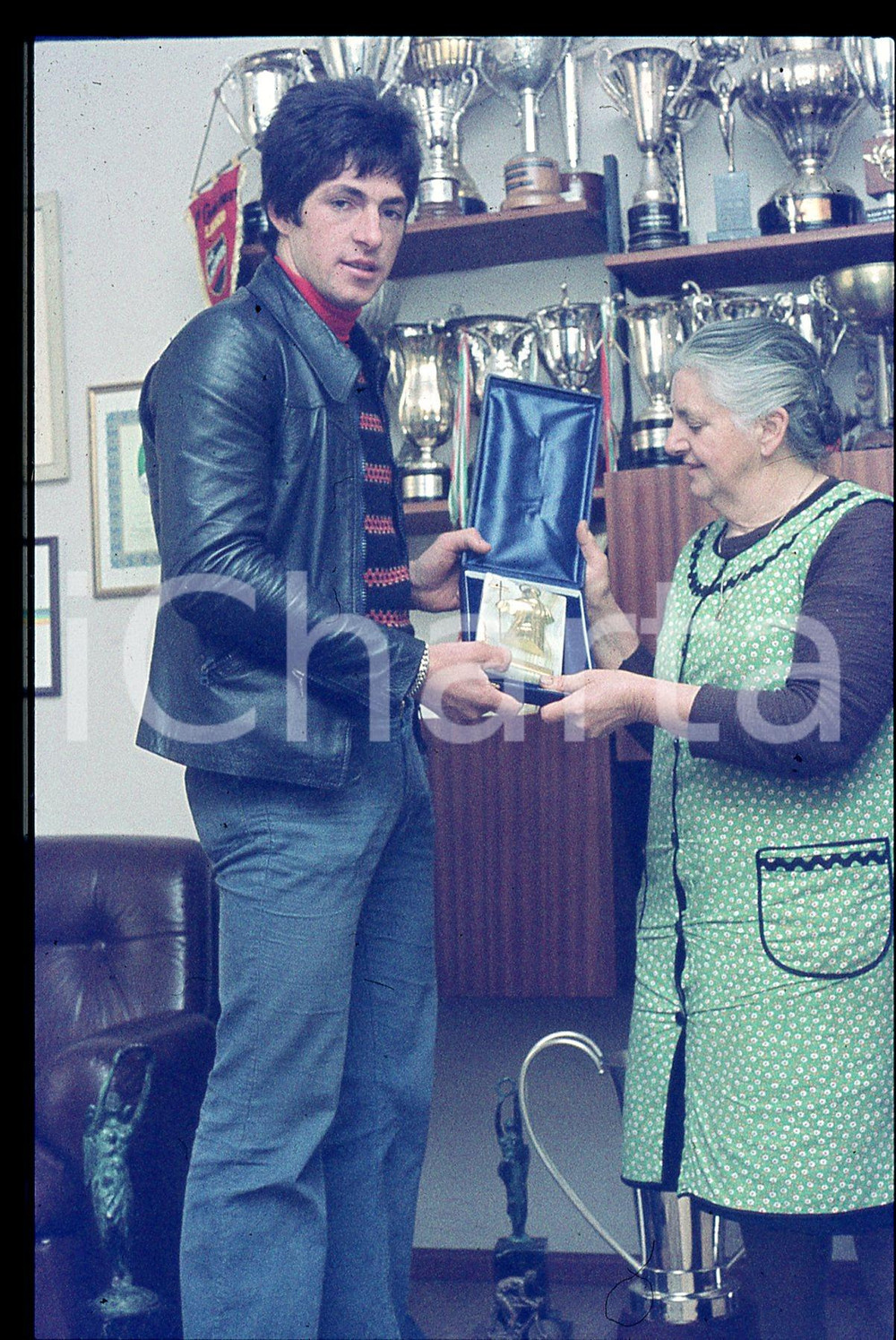 35mm vintage slide* 1970 ca GIOVO Francesco MOSER Cecilia SIMONA Ritratto