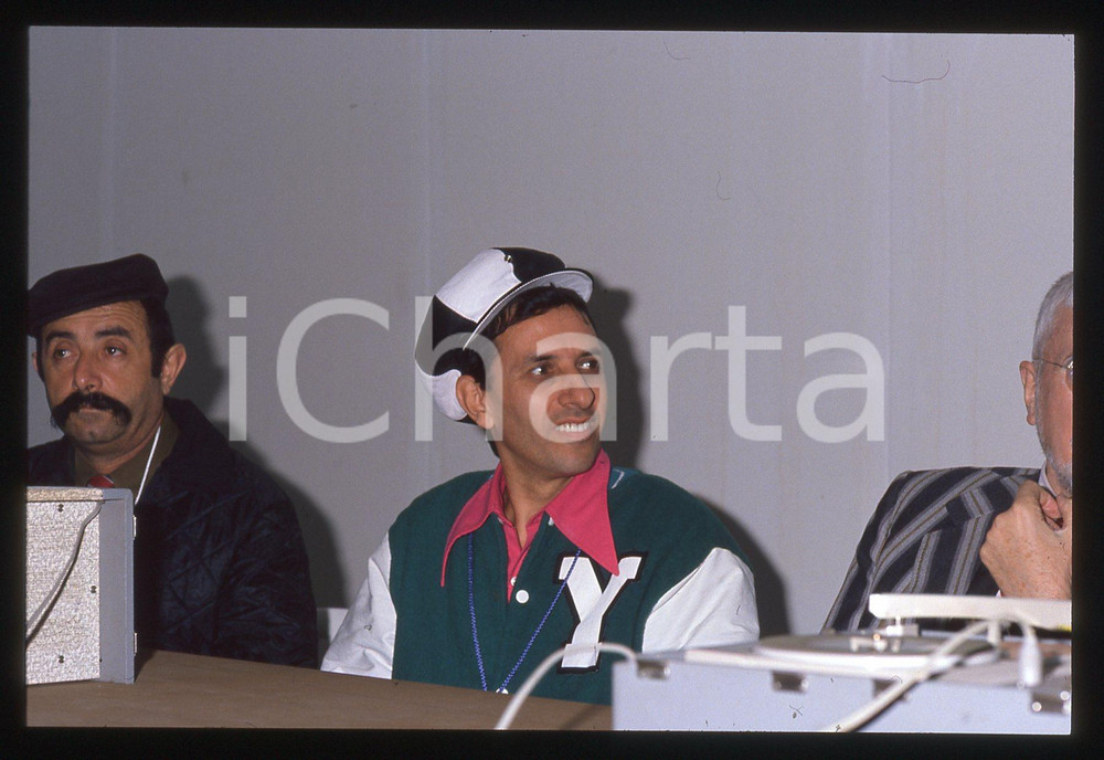 35mm vintage slide* 1990 SANREMO - SCIAMPI Mimmo SANTONASTASO e Benito URGU