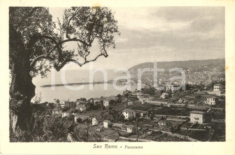 Cartolina originale da collezione 1940 ca SANREMO IM Veduta panoramica della cittÃ  Cartolina FP NV 1