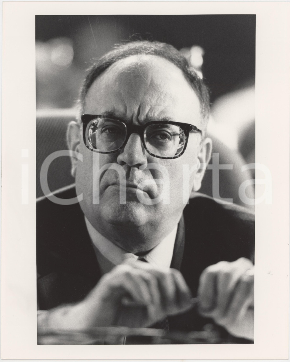 Fotografia d epoca originale 1985 ca PARTITO SOCIALISTA Rino FORMICA Politico PSI Foto 20x25 cm 2 1