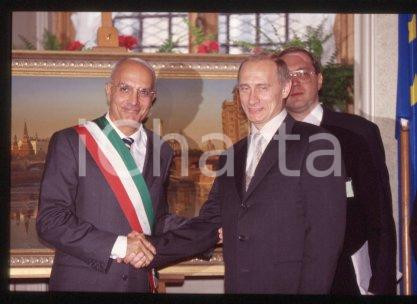 35mm vintage slide* 2000 MILAN President Vladimir PUTIN & Gabriele ALBERTINI 49