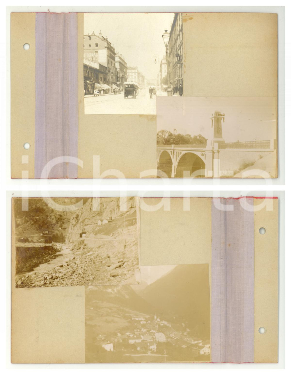 Fotografia d epoca originale 1905 ca SVIZZERA Panorami di montagna e vedute cittadine  Lotto 4 foto 1