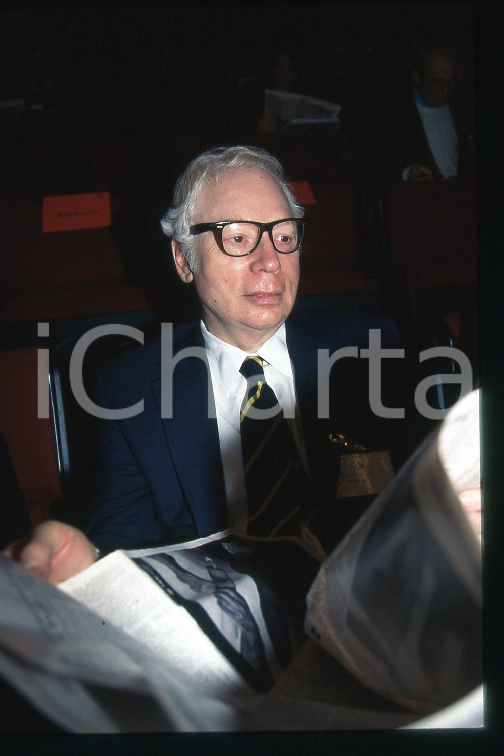 Fotografia d epoca originale 35mm vintage slide 1990 ca MILANO Steven WEINBERG Premio Nobel 4 1