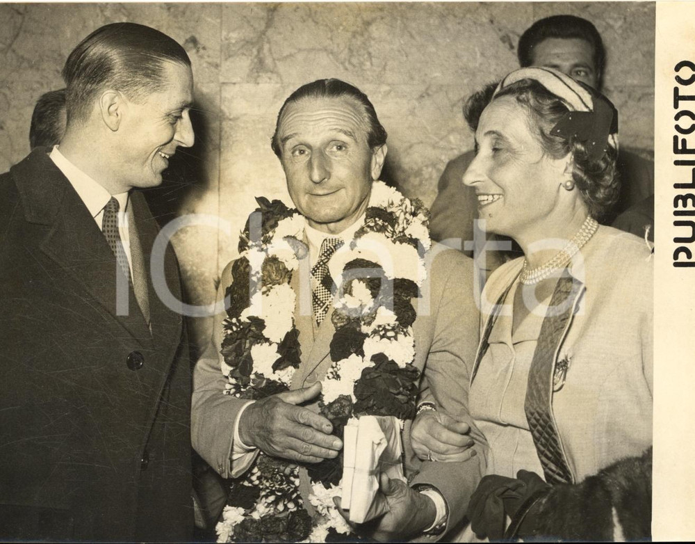 1954 ROMA CIAMPINO Ritorno del prof. Ardito DESIO dalla scalata del K2 - Foto
