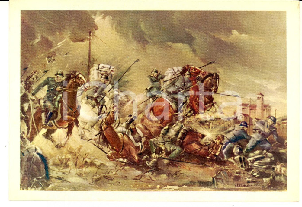 Oggetto da collezione cartaceo 1967 POZZUOLO DEL FRIULI UD Commemorazione Brigata di Cavalleria Invito 1