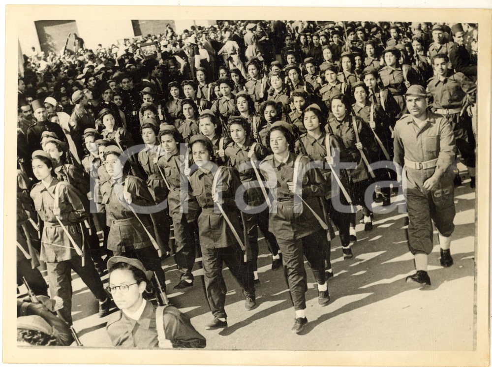1954 CAIRO Rally Anniversary Parade - Girls of the Egyptian University *Photo