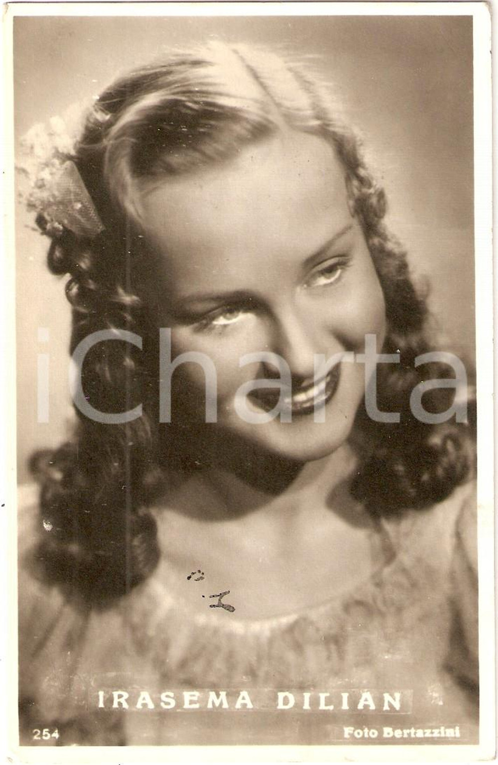 Cartolina originale da collezione 1951 CINEMA Irasema DILIAN Ritratto attrice *Cartolina FP VG 1