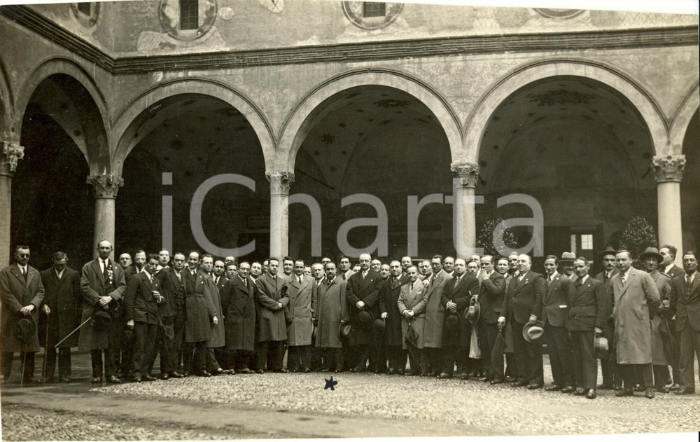 Fotografia d epoca originale 1931 MILANO Alessandro GORINI e rappresentanti MUTILATI di guerra Fotografia 1