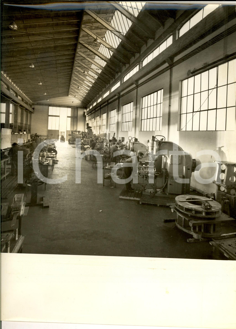 Fotografia d epoca originale 1960 ca PARMA Ditta SALAMINI  Reparto macchine costruzione stampi Foto 22x30 1