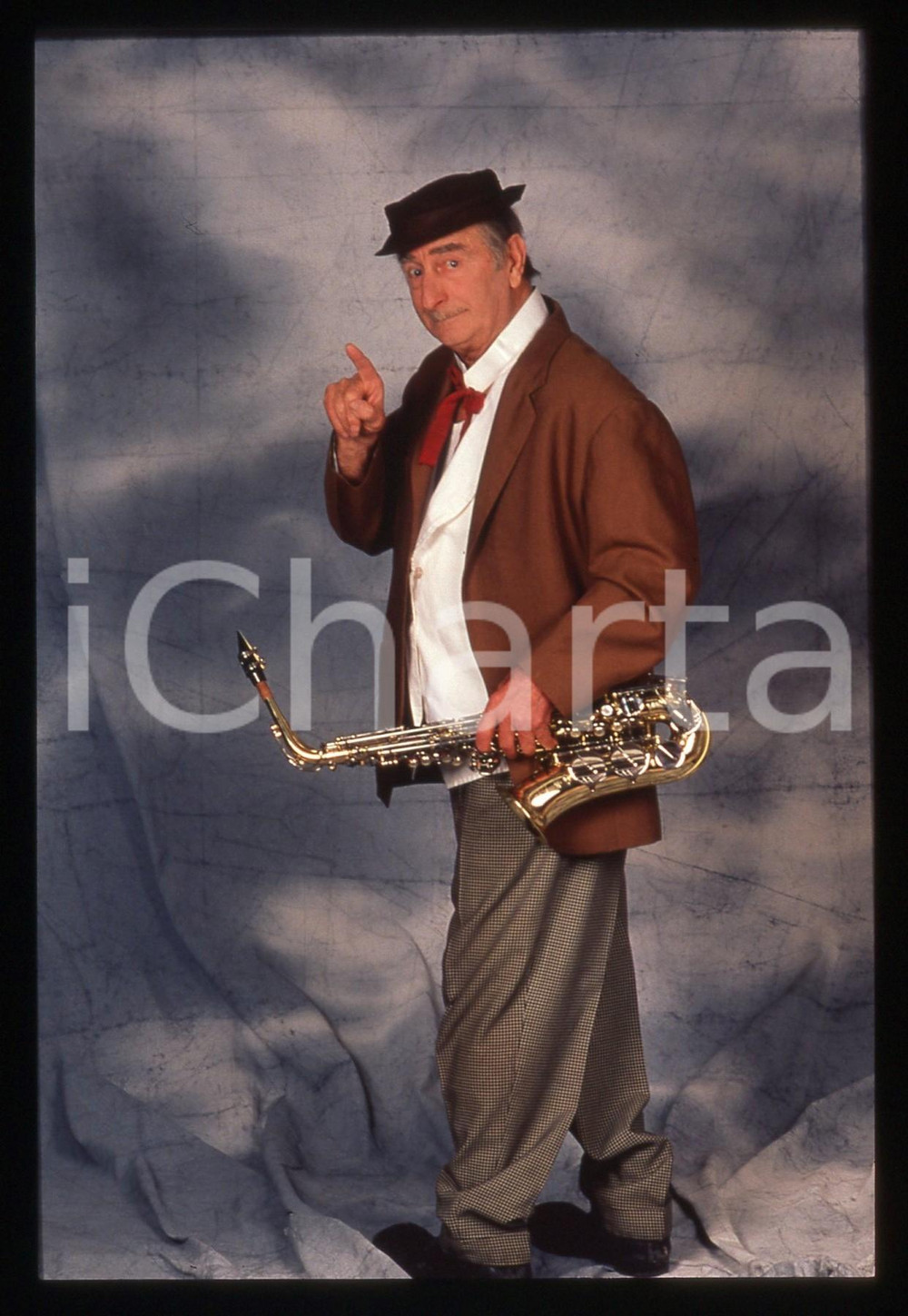 Fotografia d epoca originale 35mm vintage slide 1990 ca FRANCE CIRCUS Achille ZAVATTA Ritratto artista 2 1