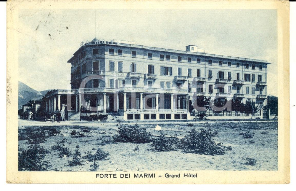 Cartolina originale da collezione 1931 FORTE DEI MARMI LU Grand Hotel Cartolina postale VINTAGE FP VG 1