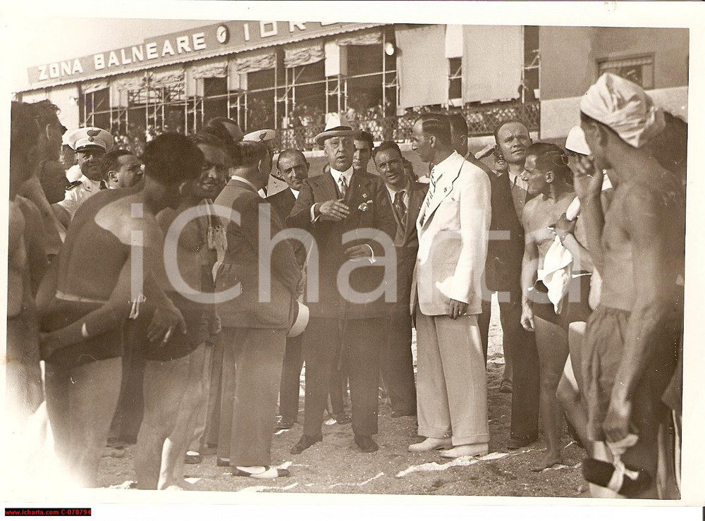 Fotografia d epoca originale 1938 Milano Idroscalo V.E. SAvoia Aosta conte di Torino 1