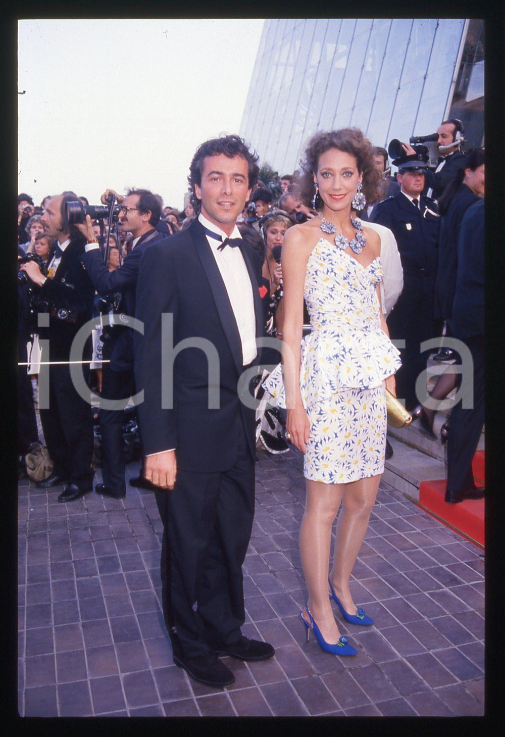 35mm vintage slide* 1988 ca CANNES Marisa BERENSON Bernard MONTIEL (7)