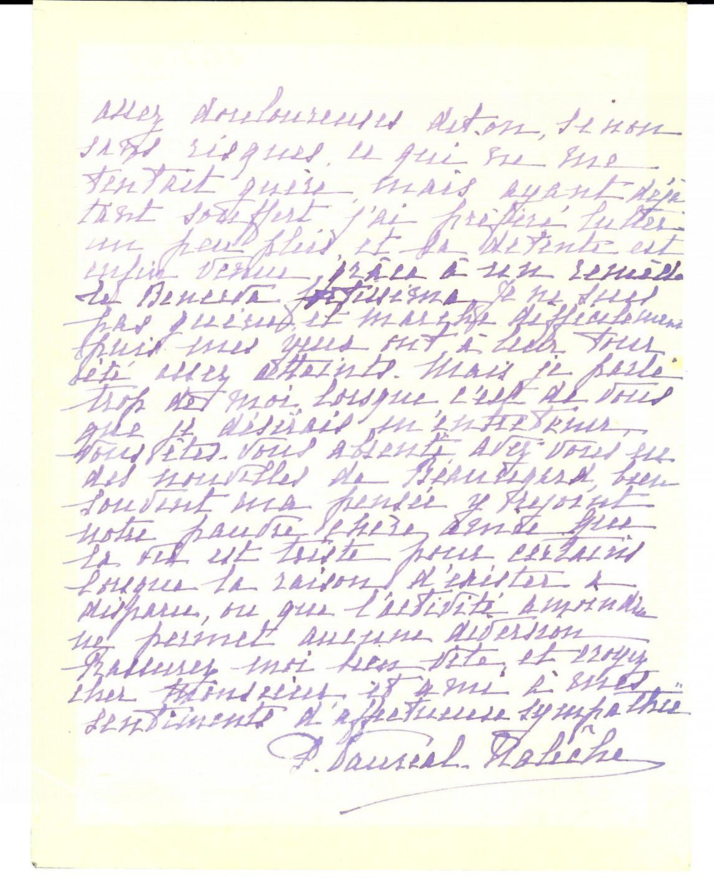 Autografo originale 1949 PARIS Julia VAUREAL BANDY DE NALECHE non trova sollievo nella cocaina 1