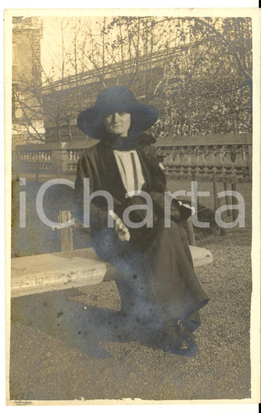 1912 ROMA Ritratto di Augusta BACCHETTI con manicotto (2)  Foto cartolina