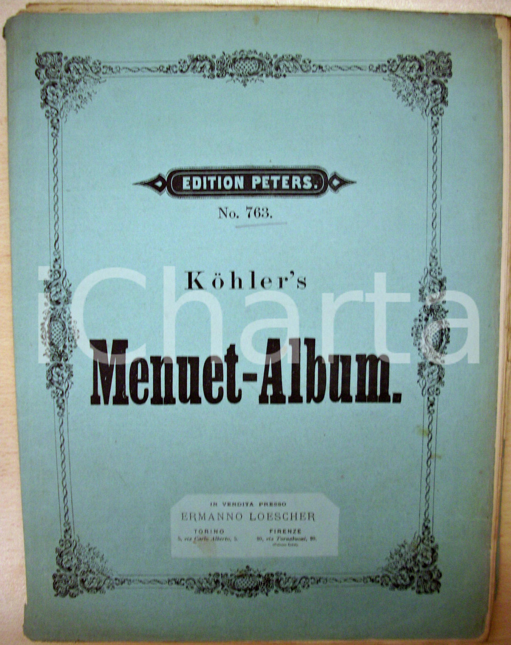 Oggetto da collezione cartaceo 1880 circa Louis KOHLER Menuett-Album Raccolta spartiti 1