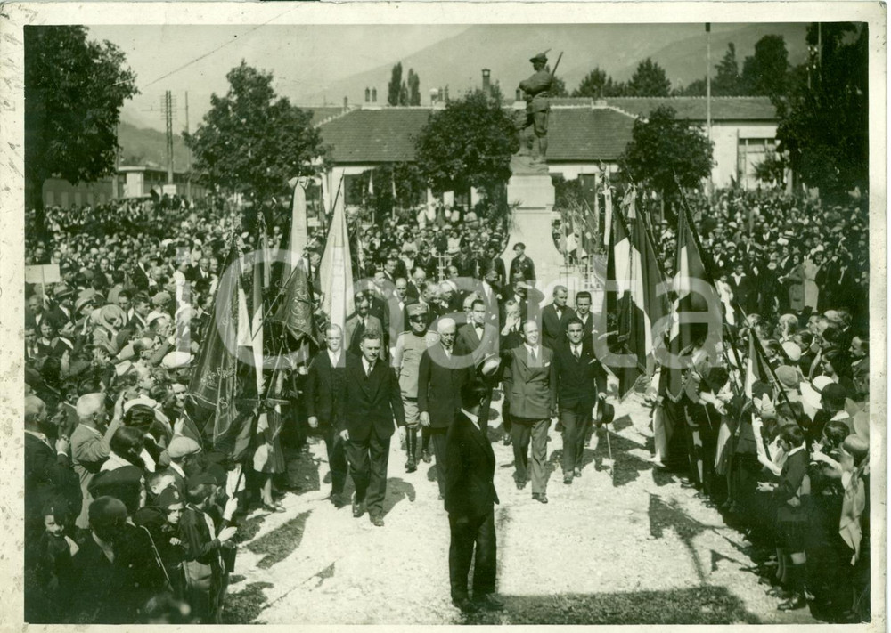 Fotografia d epoca originale 1931 VILLAR PEROSA TO Giovanni AGNELLI 25Â° anniversario stabilimento FIAT 1