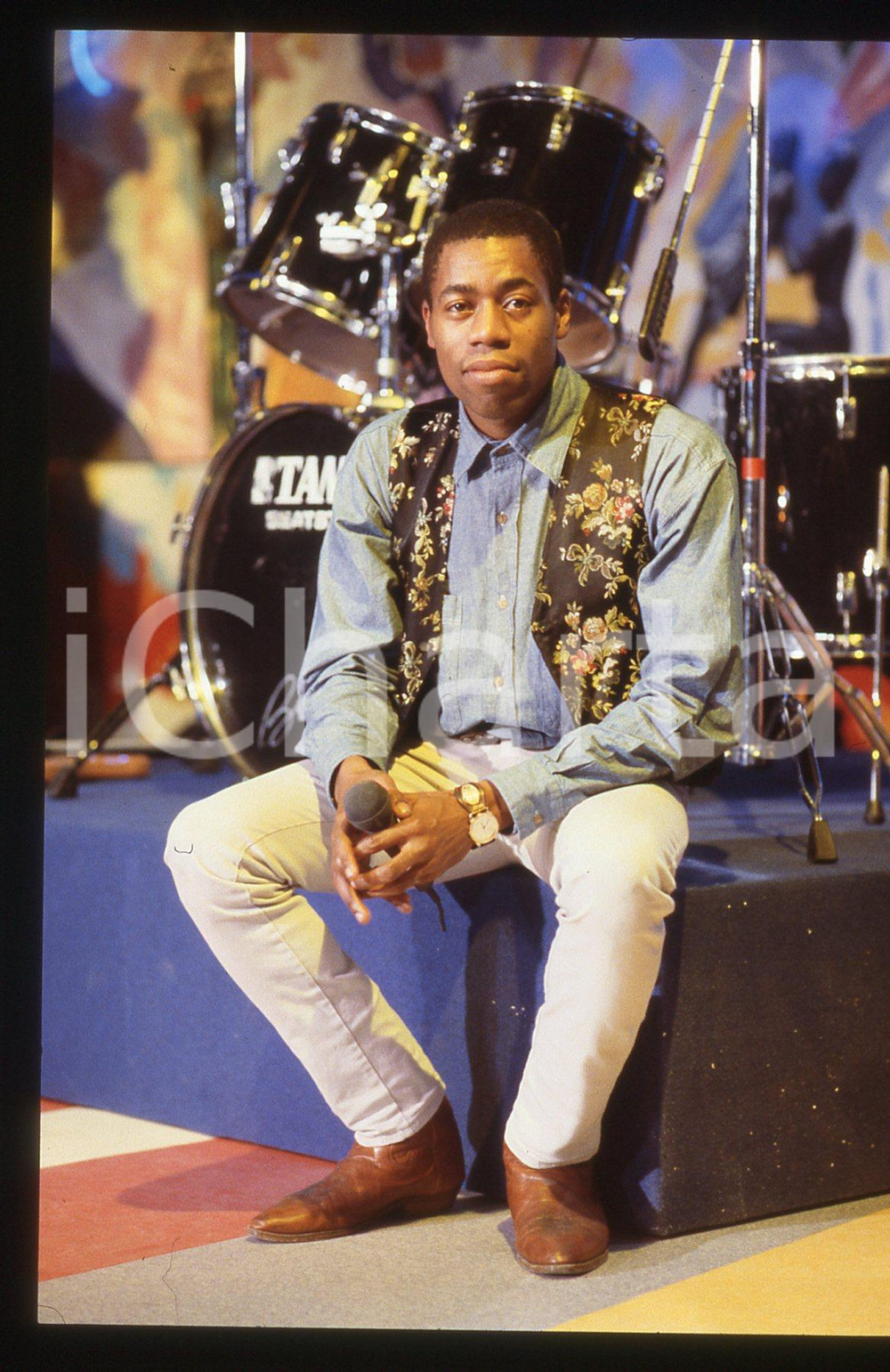 35mm vintage slide* 1988 DISCORING RAI 1 ROACHFORD Ritratto Andrew ROACHFORD 33