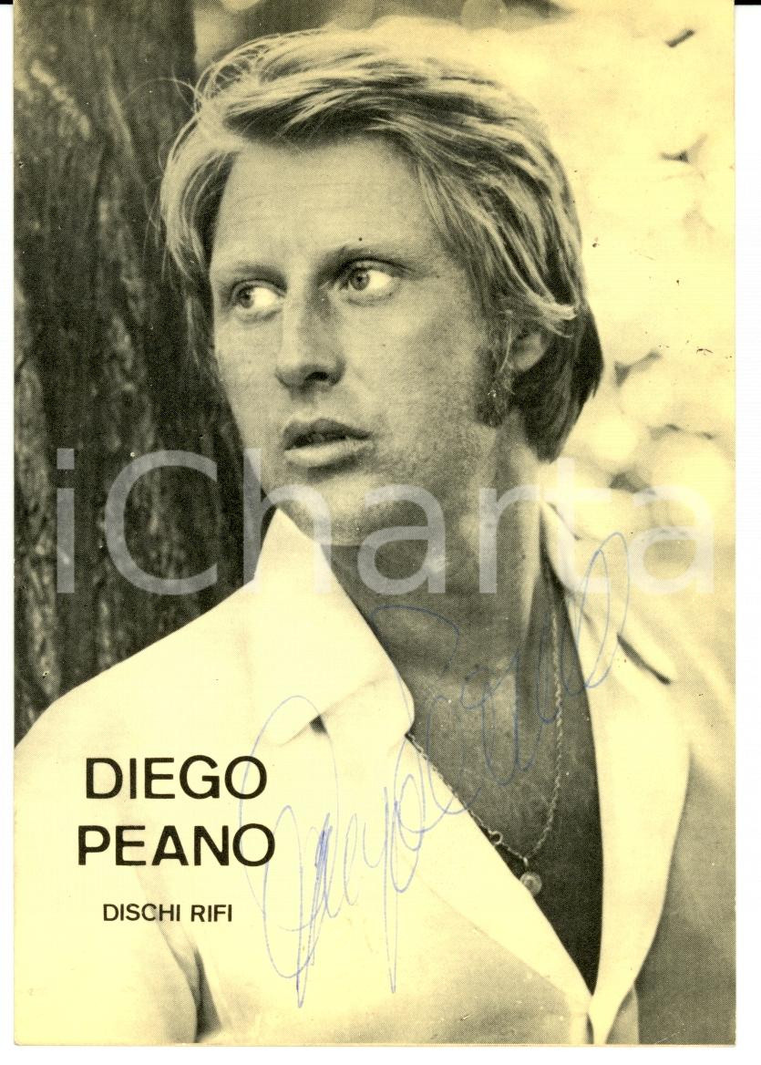 Autografo originale 1969 MILANO Il grande Diego PEANO Cartolina autografa FG VG 1