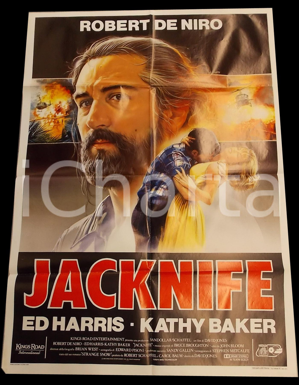 Materiale cinematografico d’epoca 1989 JACKNIFE Robert DE NIRO Ed HARRIS Manifesto PRIMA EDIZIONE 100x140 1