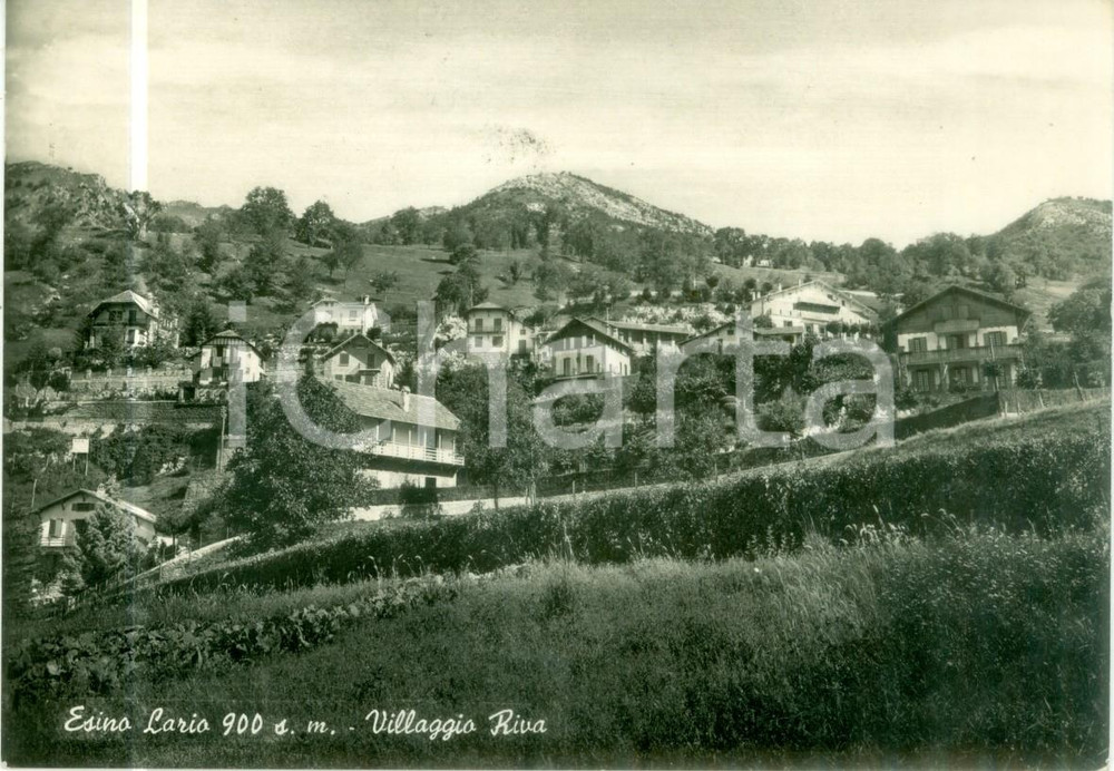 Cartolina originale da collezione 1951 ESINO LARIO LC Panorama del Villaggio RIVA Cartolina postale FG VG 1