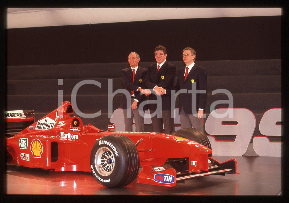 35mm vintage slide* 1999 MARANELLO - Ross BRAWN Rory BYRNE Paolo MARTINELLI