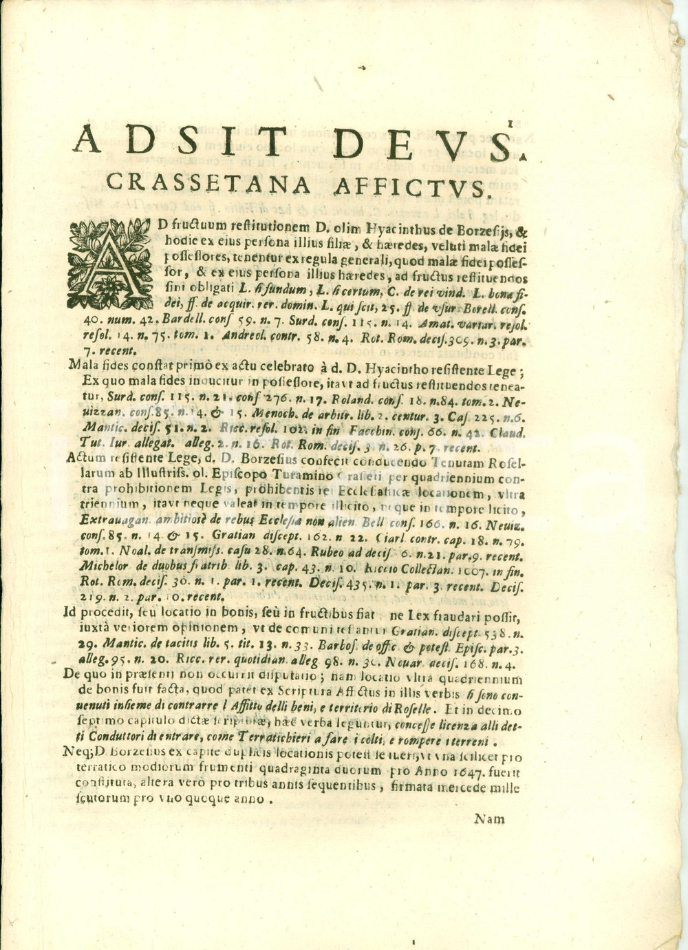 Documento originale, autentico 1670 ca GROSSETO Famiglia BORZESI possiede in mala fede tenuta ROSELLE 26 pagg. 1