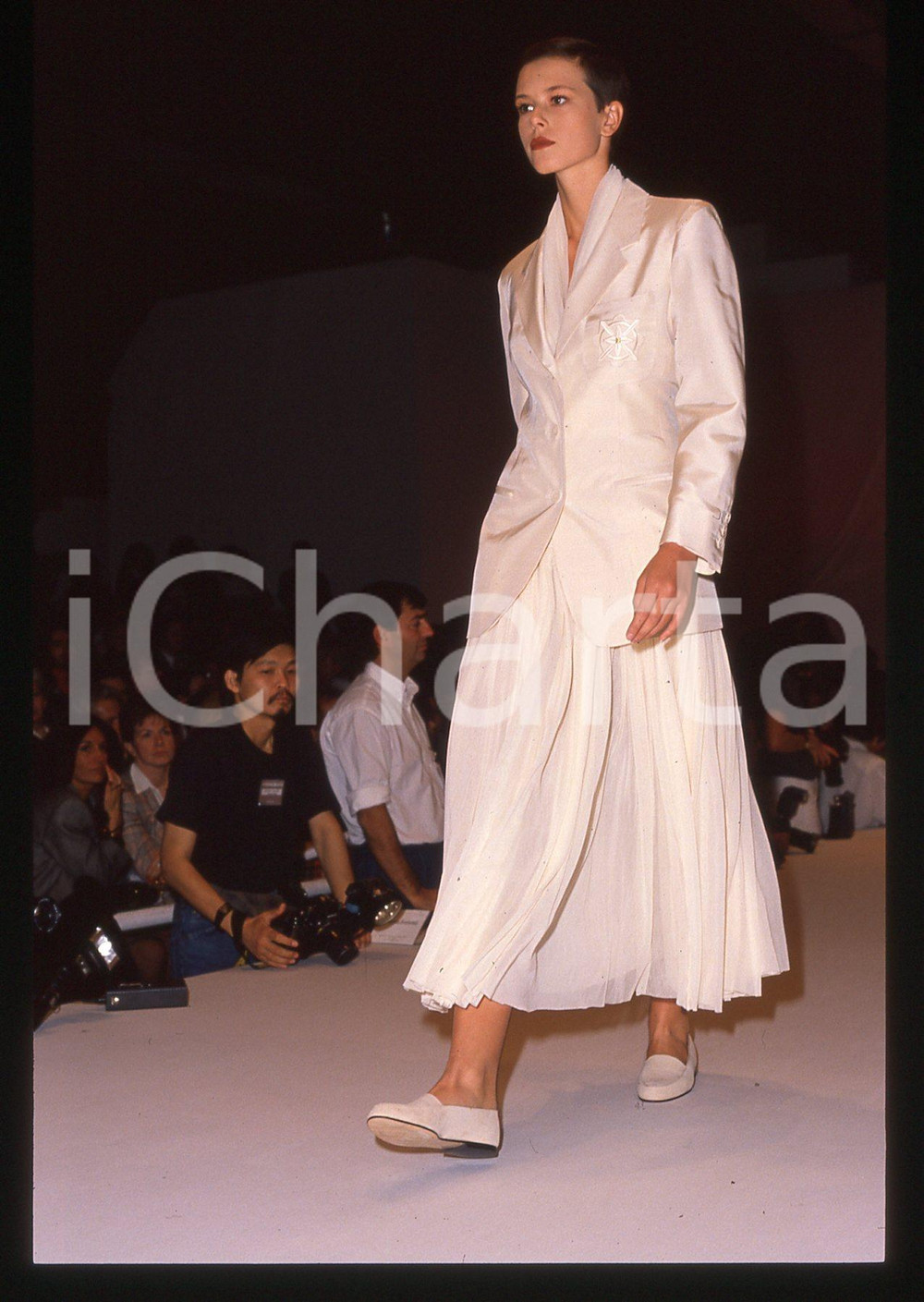 35mm vintage slide* 1990 ca MILANO Alberta FERRETTI Sfilata 